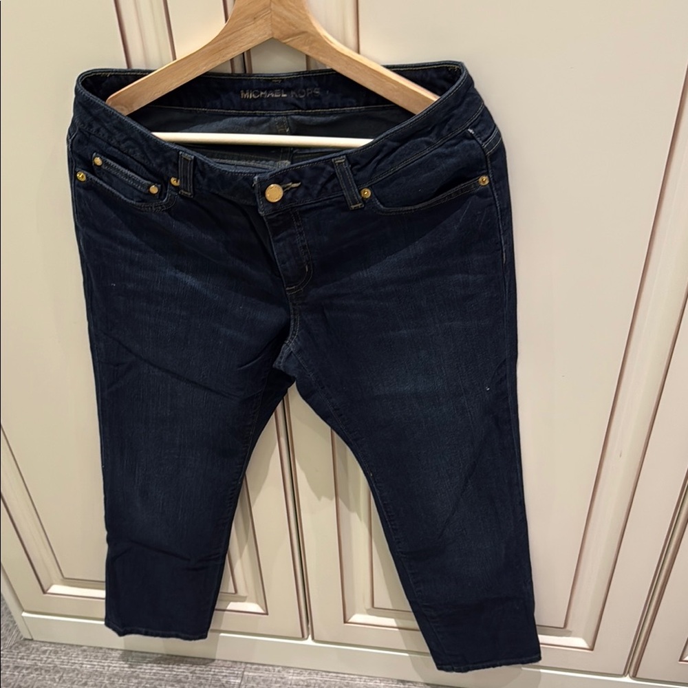 Michael Kors Blue Ankle Cropped Jeans